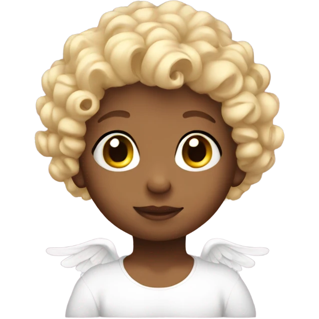 Cute baby Angel with blond curly hair  emoji