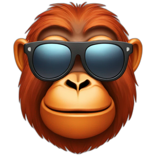 Orangutan with sunglasses emoji
