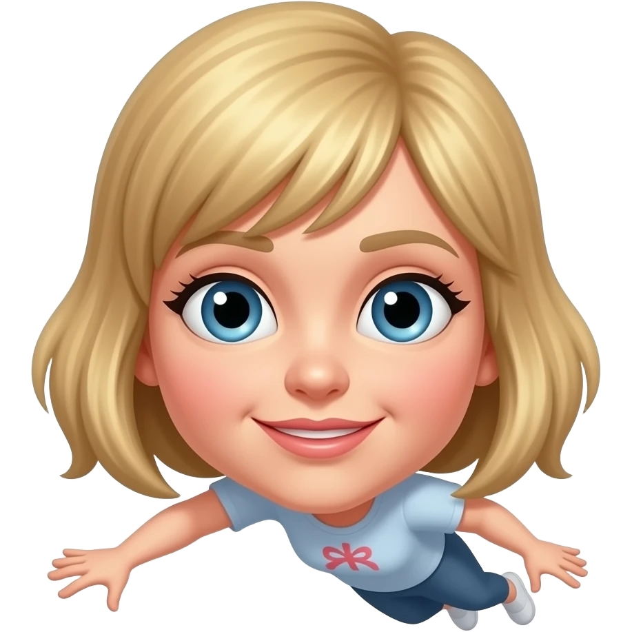 white woman faling emoji