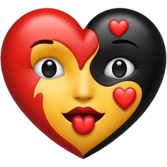 Kiss print emoji in color black  emoji