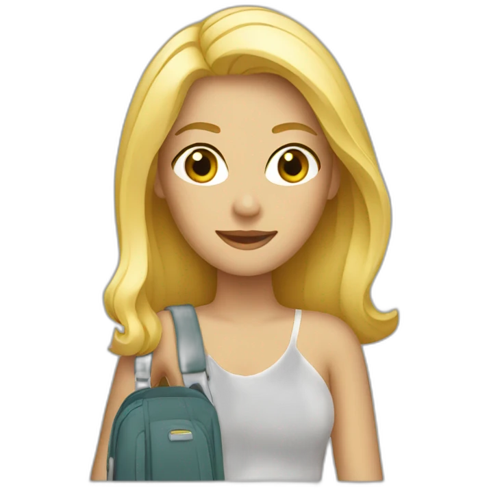  blonde woman travel emoji