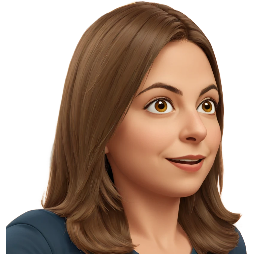 brown haired girl portrait emoji