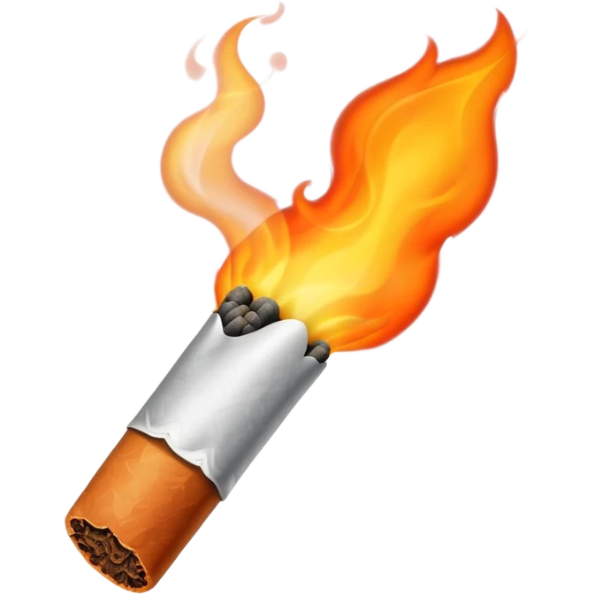 A burning blunt emoji