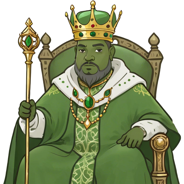 king sitting on throne emoji