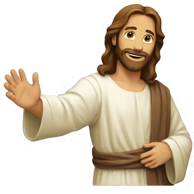 Jesus giving youhand emoji
