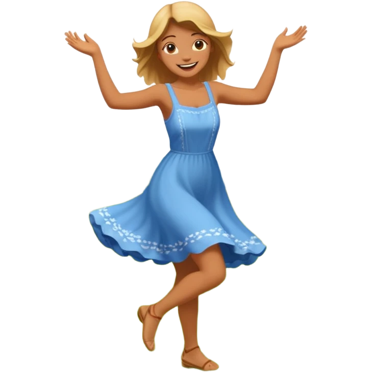 Dancing in a meadow emoji