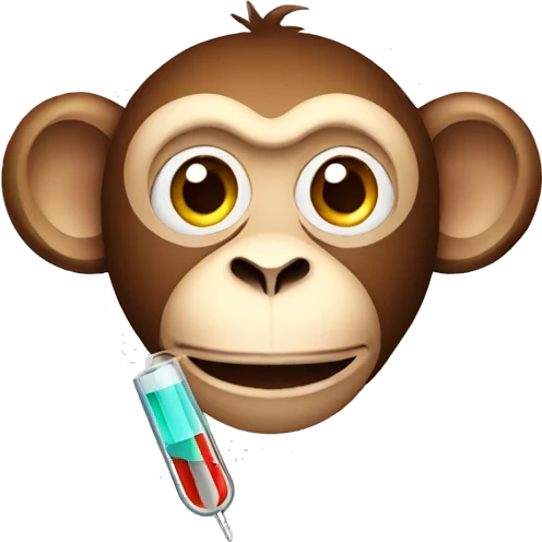 monkey face with thermometer emoji