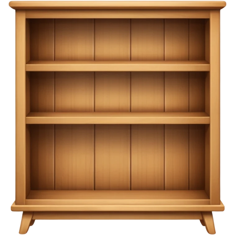 a single-tier bookshelf without books emoji