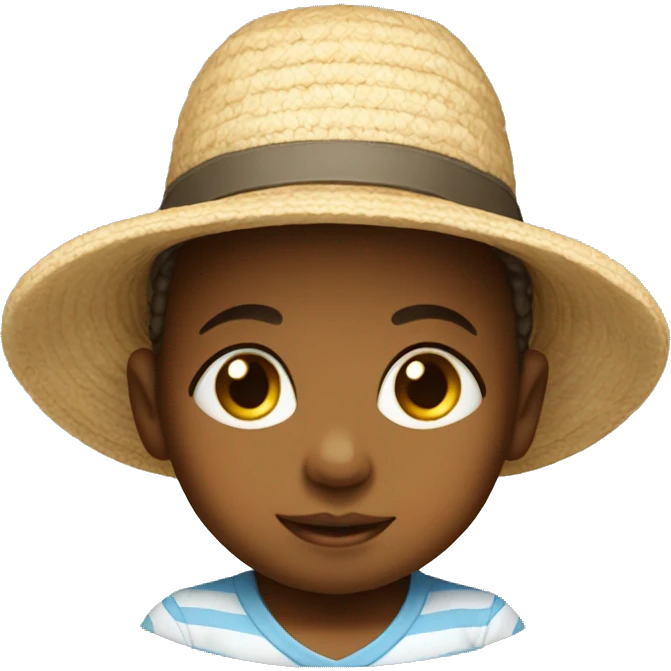 Baby with sunhat emoji