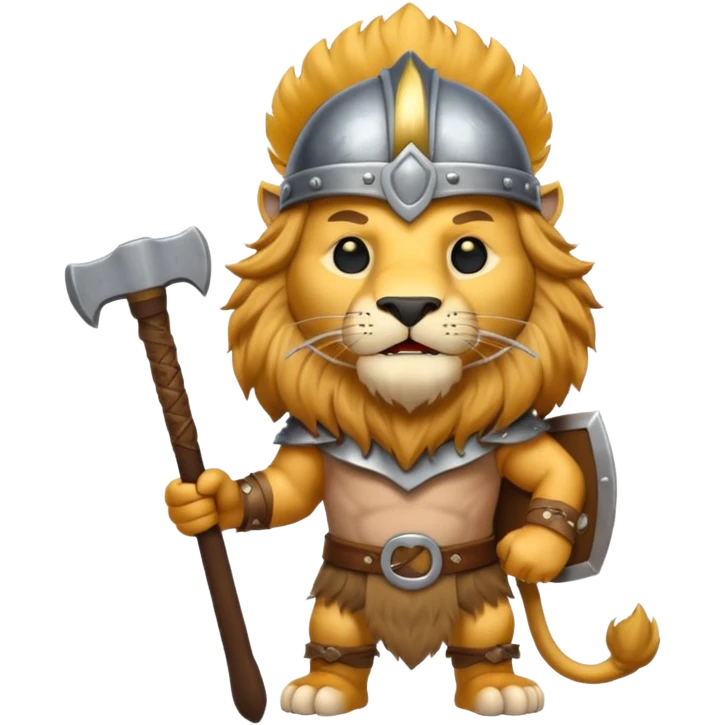 lion, viking helmet, hammer emoji