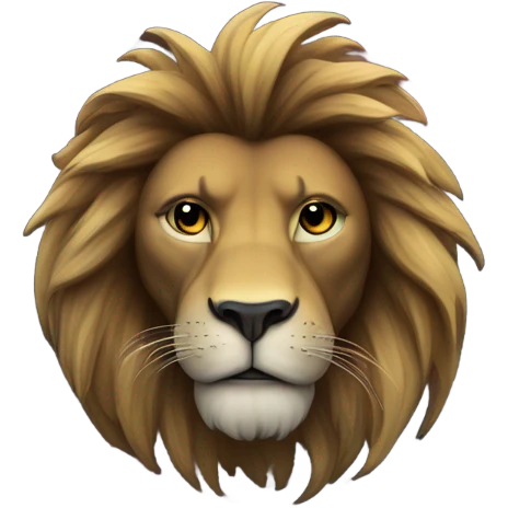Lion inside a black hole emoji