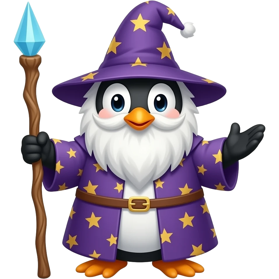 Penguin Wizard emoji