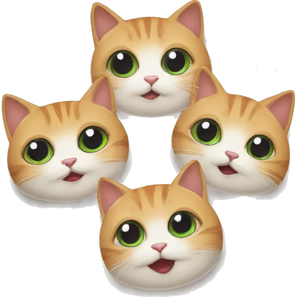 cat in a plate ufo with different emotions emoji