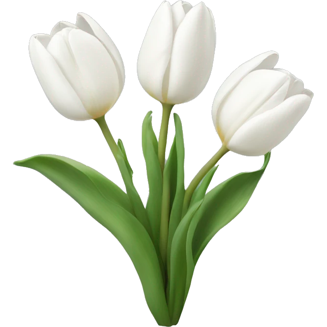 white tulips  emoji