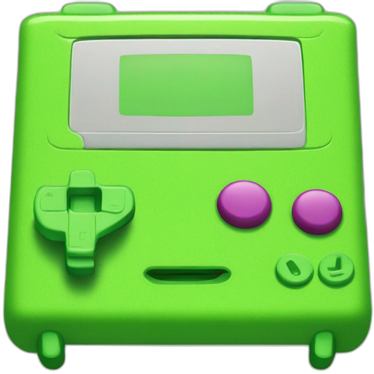Lime green gameboy color emoji