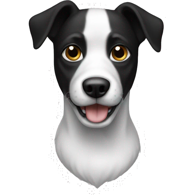 Dog black white emoji