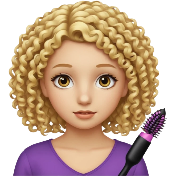 ciurly haired blonde teenage girl with mascara emoji