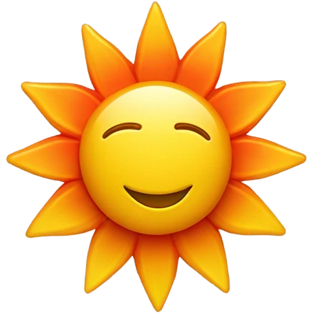 soleil réaliste emoji