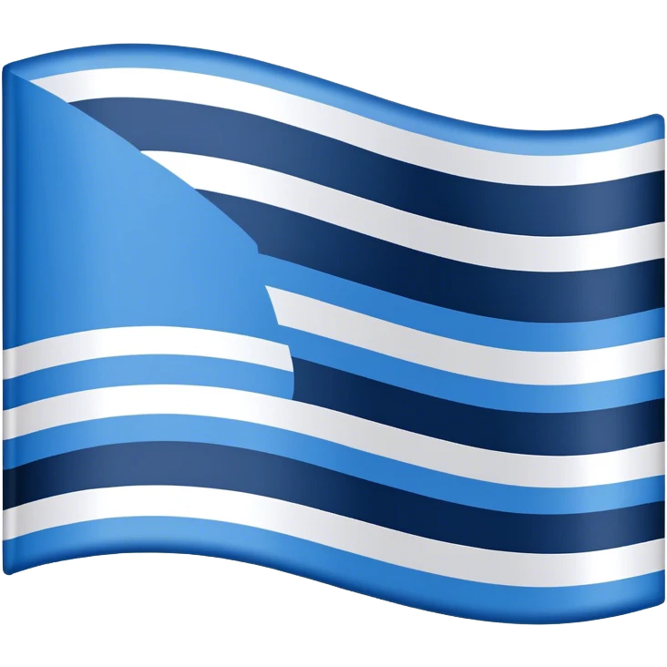 Make a 5-striped horizontal flag colored with dark blue, blue, dark grey, blue and dark blue.  emoji