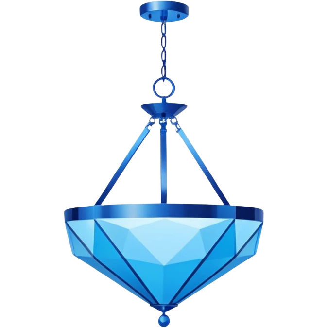 minimalist blue chandelier emoji