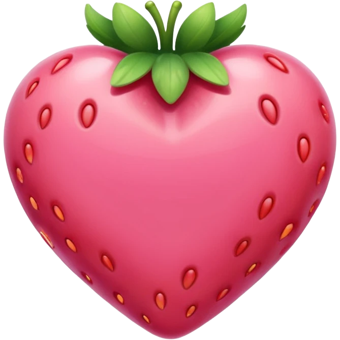 Strawberry pink heart emoji