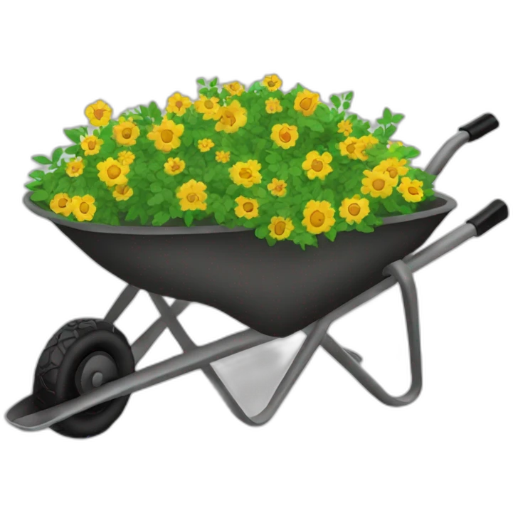 sillhoutte wheelbarrow emoji