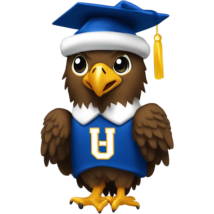 State University of New York mascot the Golden Eagle celebrating Christmas emoji