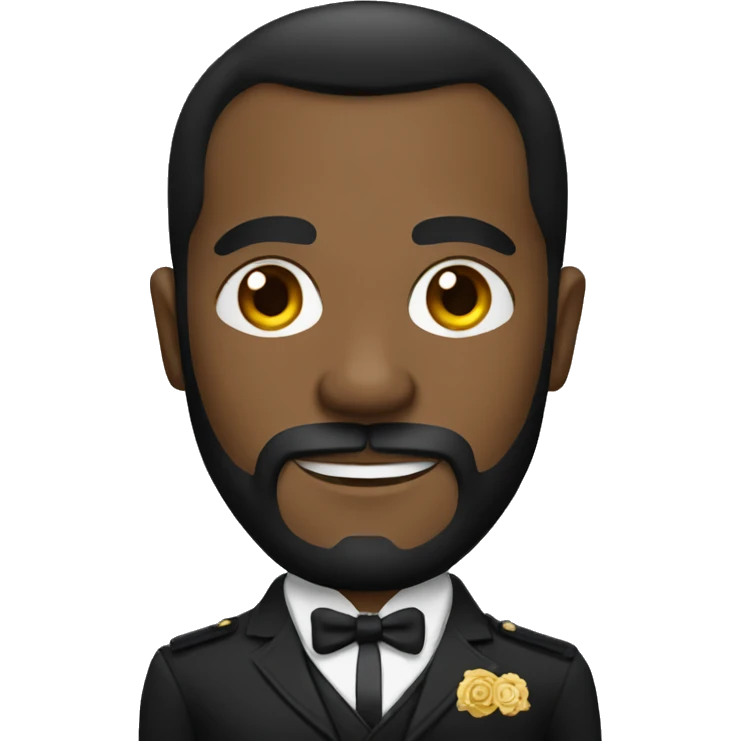 black james bond with beard emoji