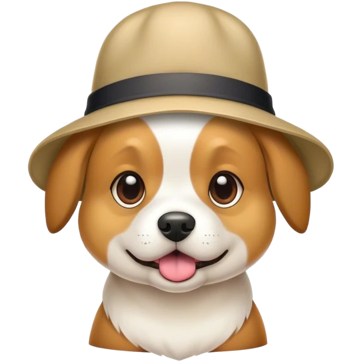 Dog with hat emoji
