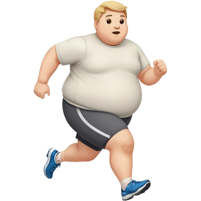 Fat person running emoji