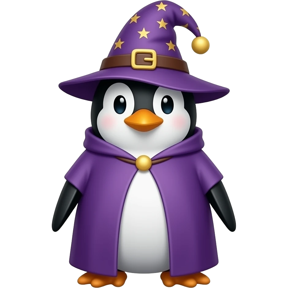 Penguin Wizard emoji