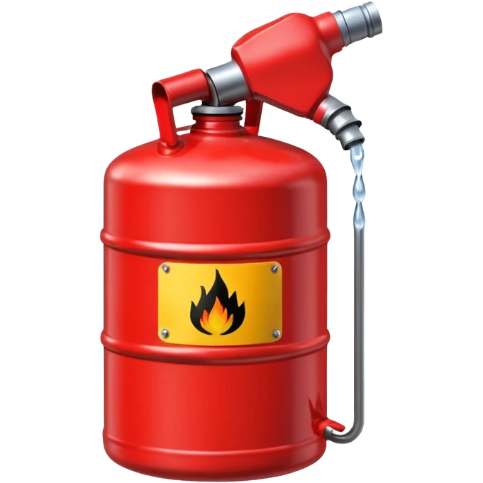red gasoline canister plain pouring drops of diesel emoji