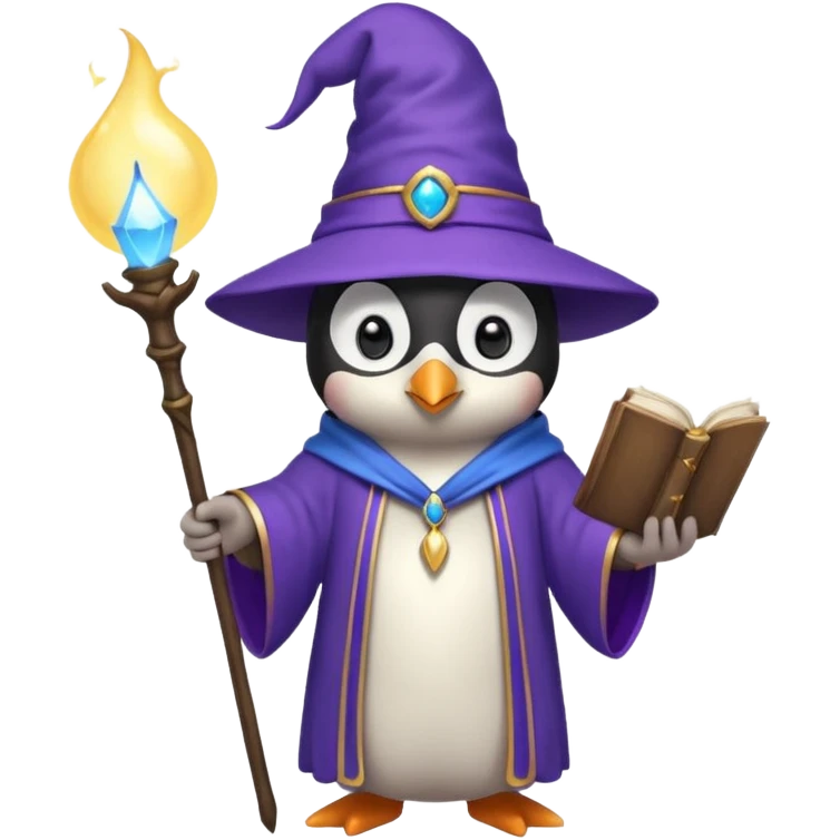 Penguin Wizard emoji