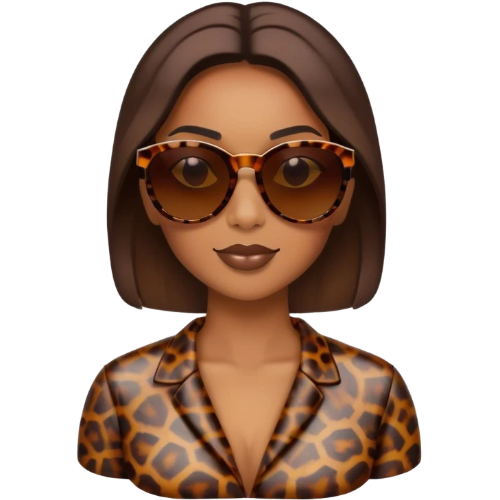 Brown sun glasses women’s tortoise shell emoji
