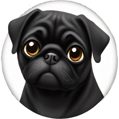 Black pug emoji
