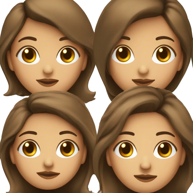 mujer ojos marrones, pelo castaño y liso con bata de veterina emoji