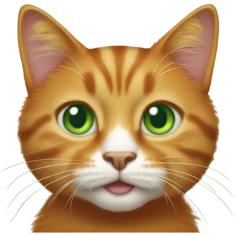 ginger cat with green eyes emoji