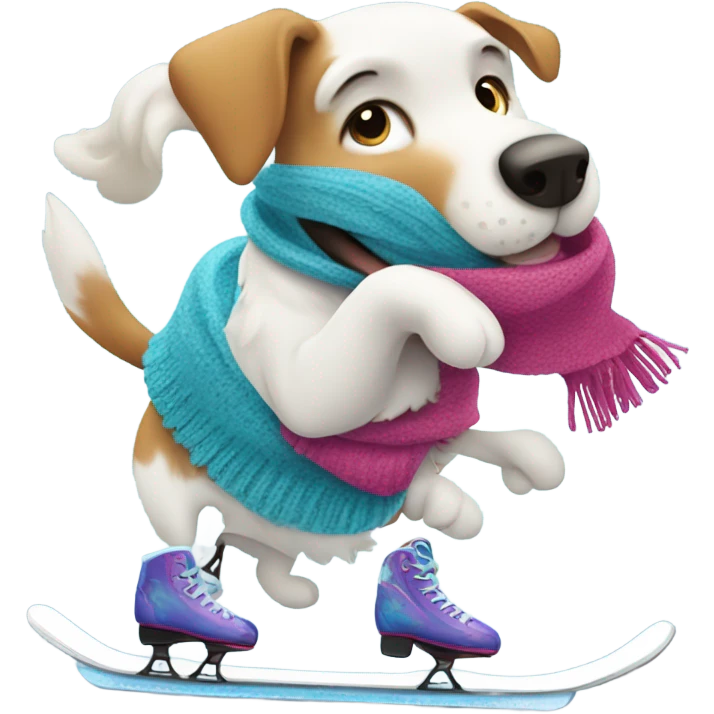 Dog ice scateing  emoji