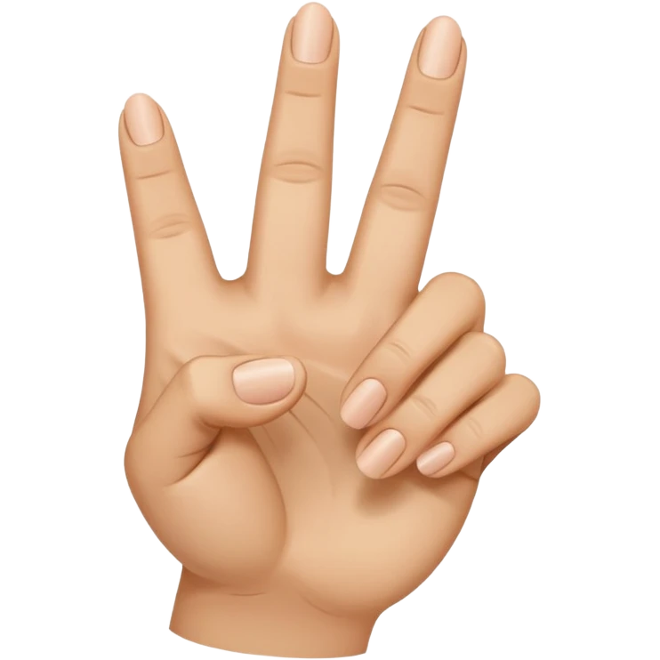 pointer finger, middle finger and pinky finger up, ring finger down emoji