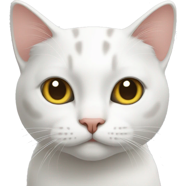 Cat white emoji