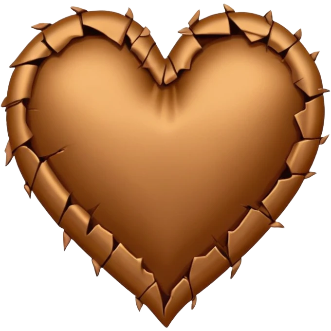 Broken Brown satin heart emoji