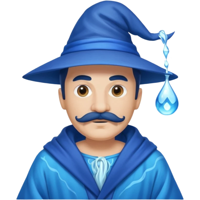 water wizard with mustache emoji