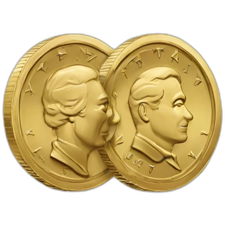 two coins cents emoji