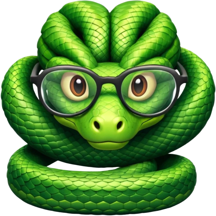 Snake with glasses  emoji