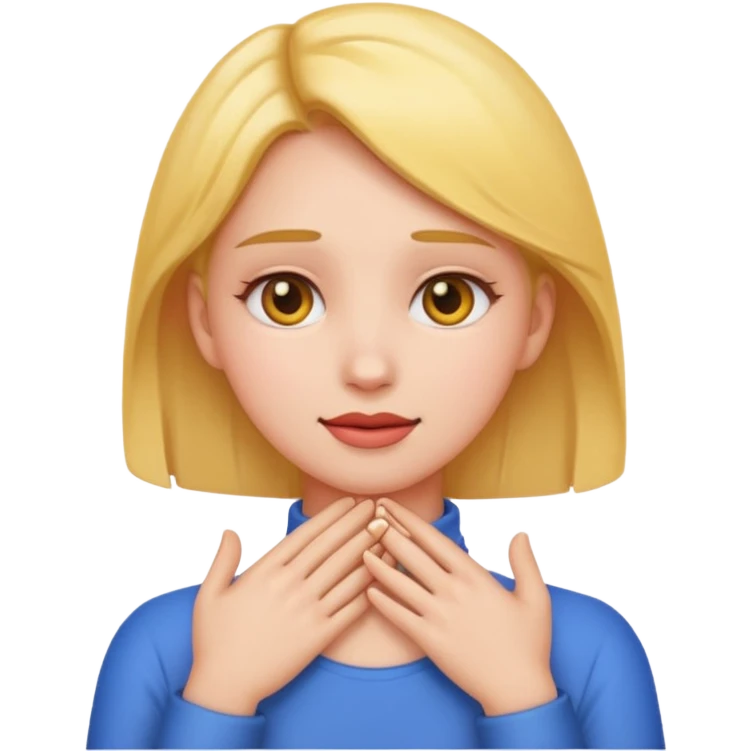 Your hands holding your neck girl emoji emoji