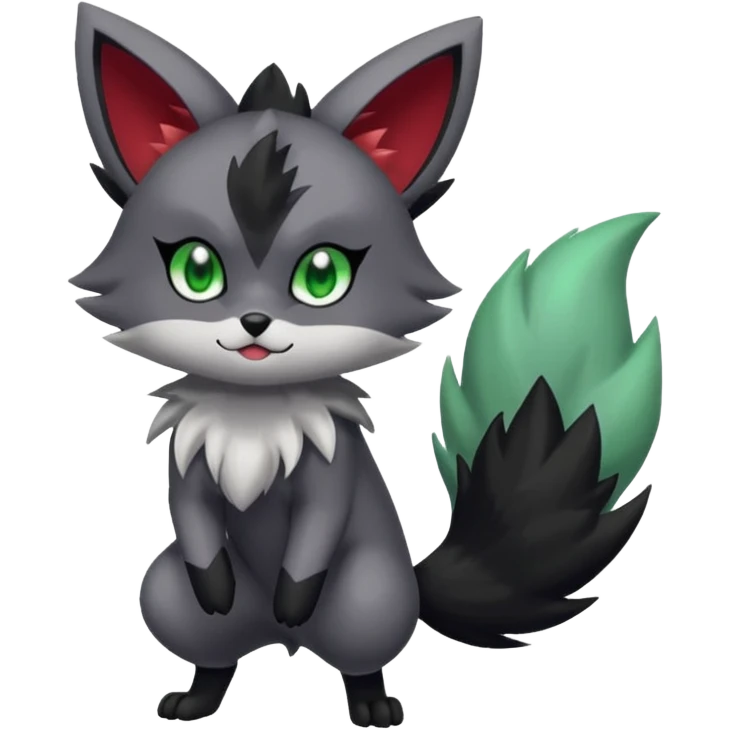 Delcatty-Zorua-Sprigatito-fusion, full body emoji
