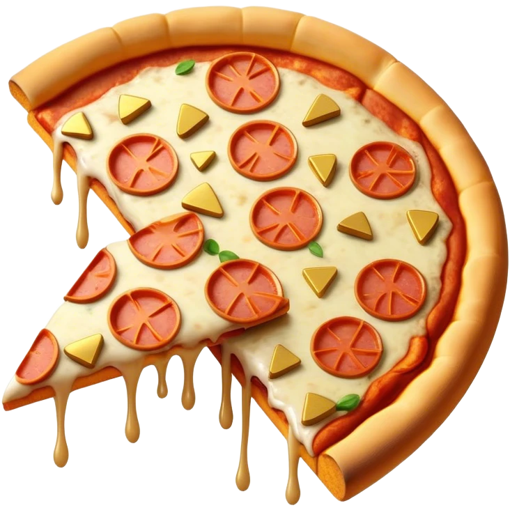 Pizza with gold bars emoji