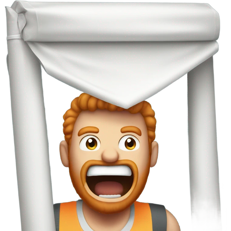 Angry ginger man installing a marquee emoji