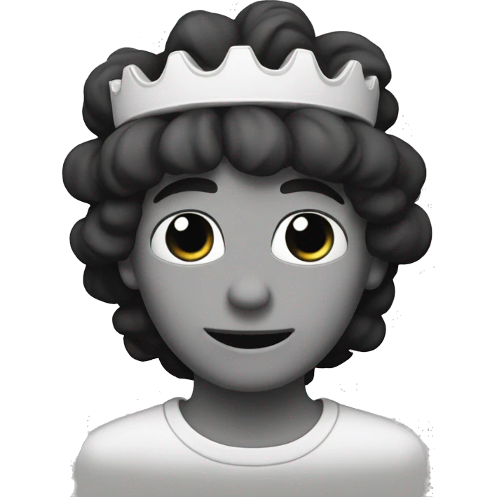 corona blanco y negro emoji