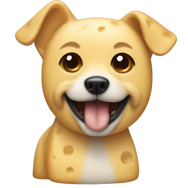 small dog made out of cheese emoji
